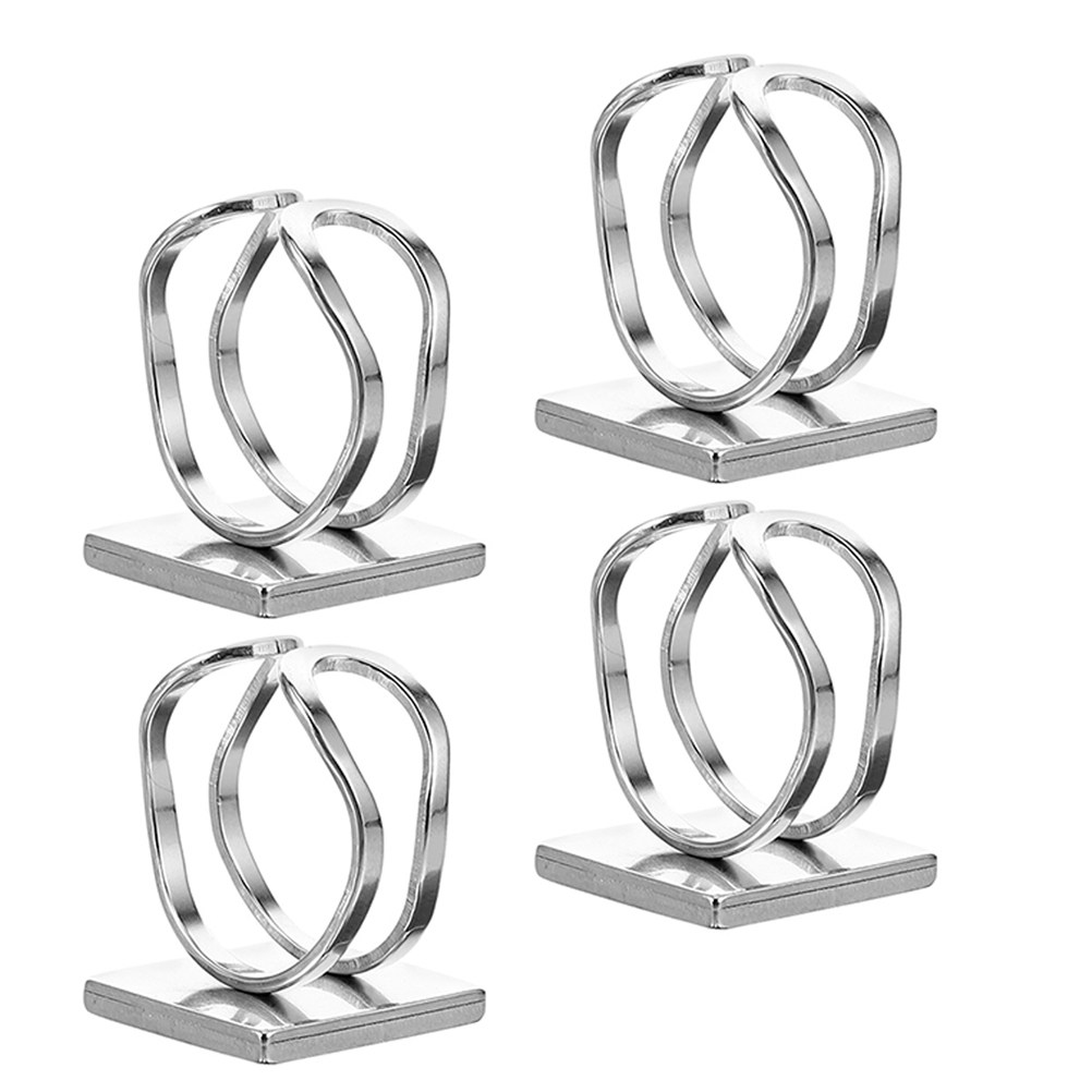 Resin Crafts Diy - 4Pcs Square Bezel Stainless Steel Ring