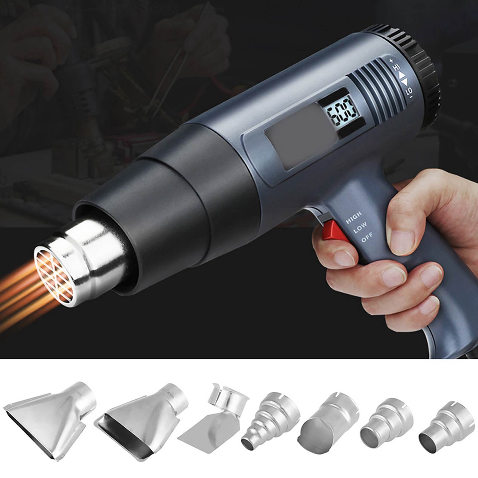 Heat Gun Small - 7pcs Heat Gun Nozzles Kit -