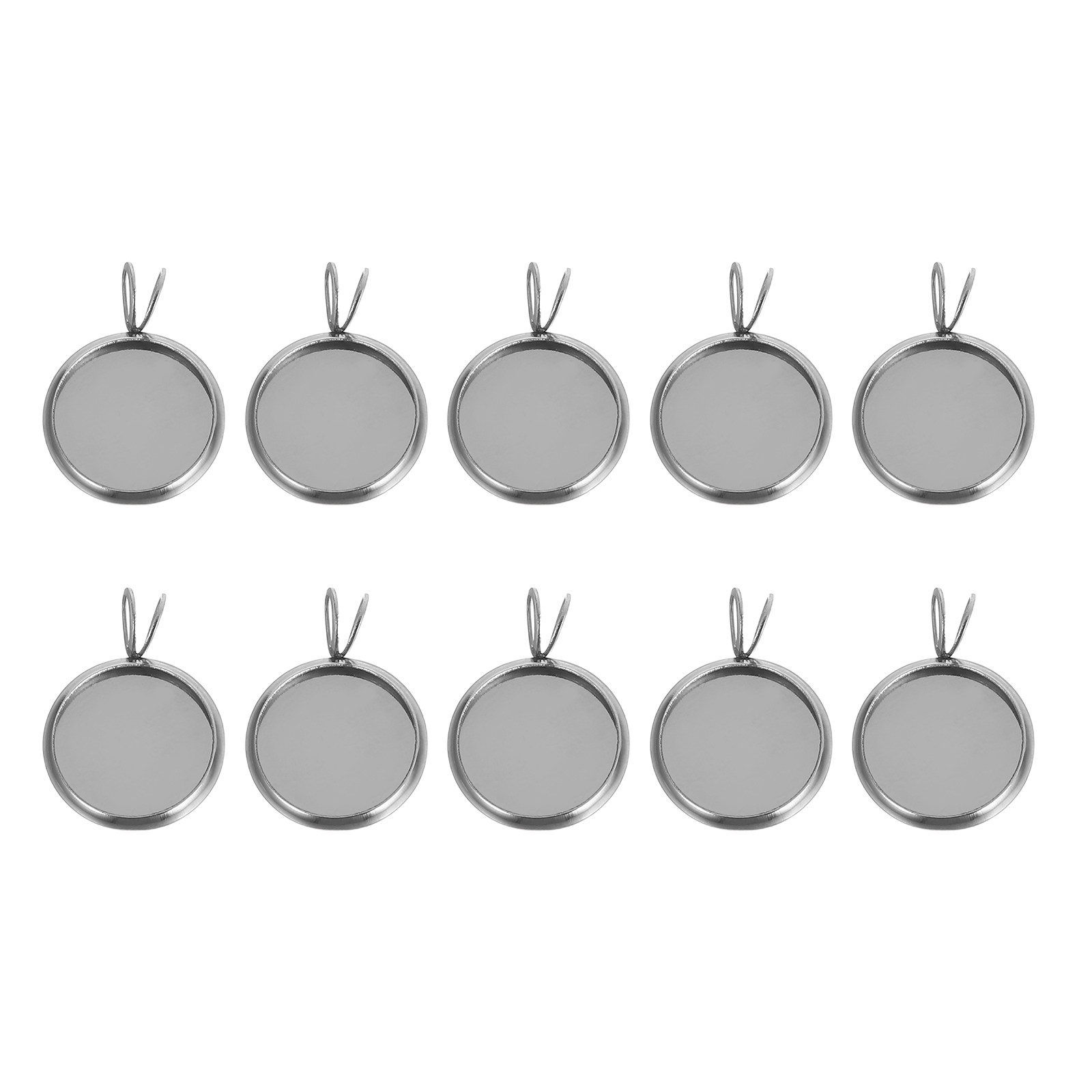 10Pcs 12Mm Round Pendant Tray  - đánh giá và giá Resin Crafts Diy