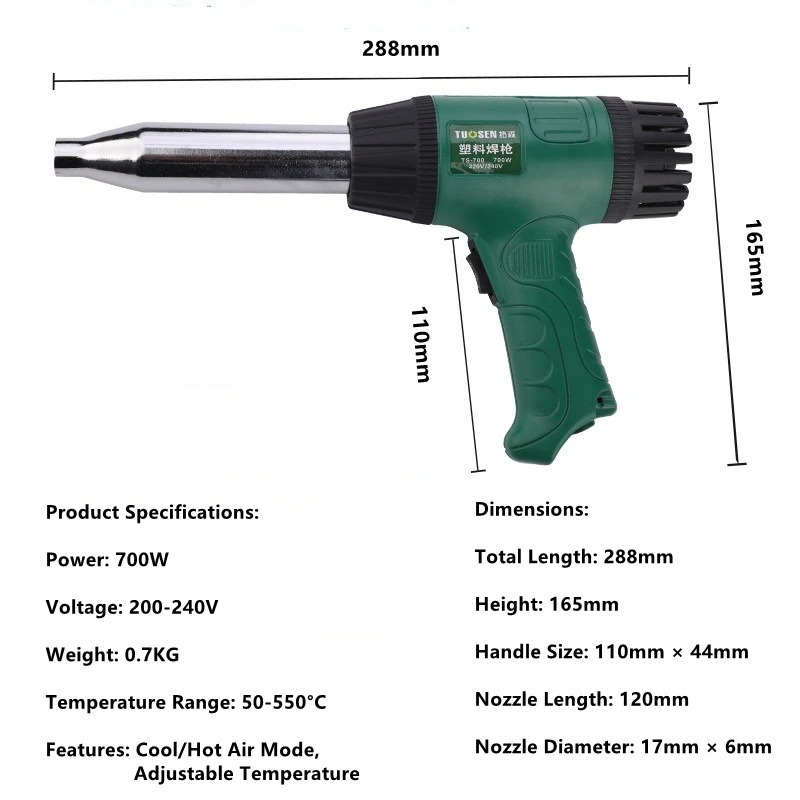 High-Temperature Heat Gun, Adj - đánh giá và giá Heat Gun Small
