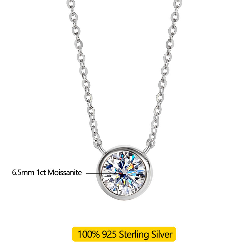 LinkerLove 1ct Moissanite Neck - đánh giá và giá Bezels Set Pendant