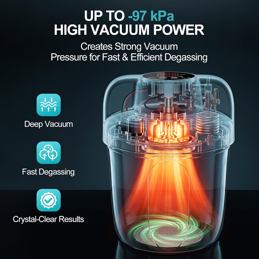 -97kPa Resin Bubble Remover Va - đánh giá và giá Vacuum Chamber Small