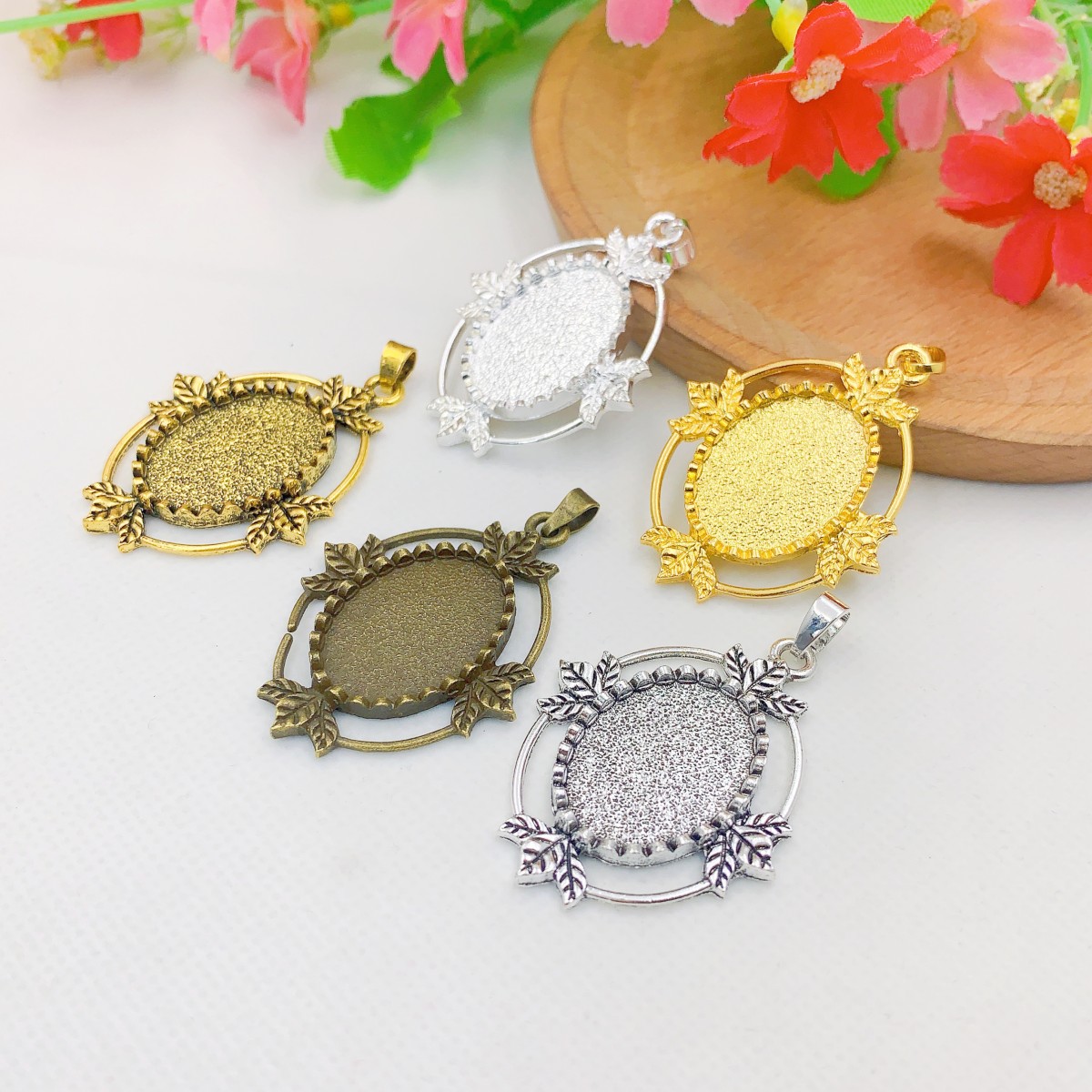 Phù hợp với 18x25mm Kim Loại H - đánh giá và giá Bezels Set Pendant